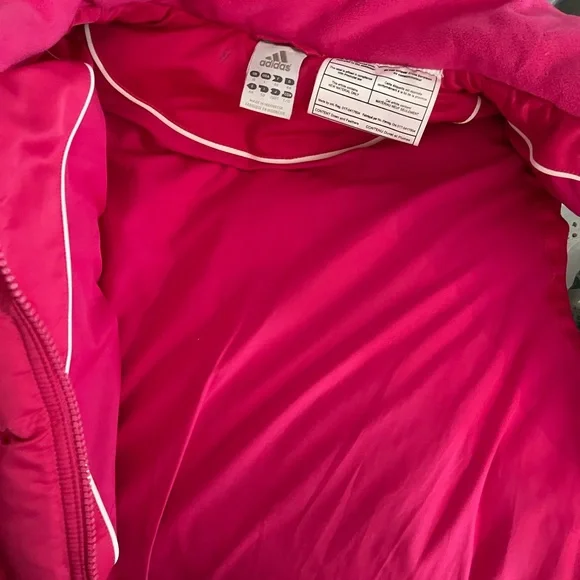 (NEW)adidas Hot Pink Down Puffer Vest - Picture 9 of 16